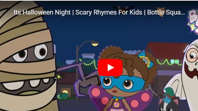Its Halloween Night _ Scary Rhymes For Kids _ Bottle Squad Halloween Song _ Kids Songs (360p)