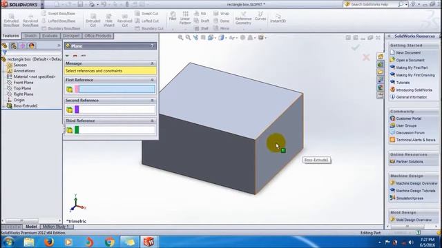 SolidWorks Plane Reference Geometry Feature Tutorial_SolidWorks Video Tutorials смотреть онлайн