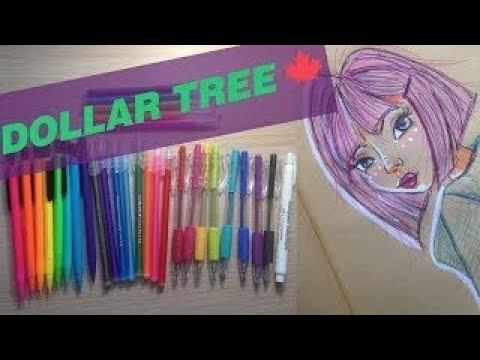 Dollar Tree Art Haul...are these pens worth it? /See drawing done with all the supplies./kkatz art смотреть онлайн