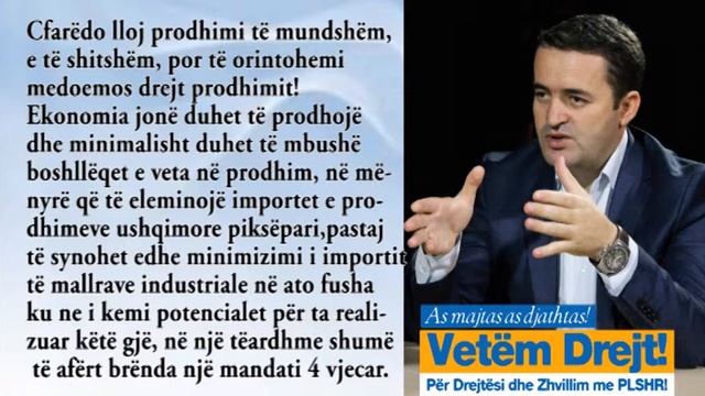 Projekte te vogla por masive, per me shume punesim per familjet shqiptare! - EDMOND VLASHAJ