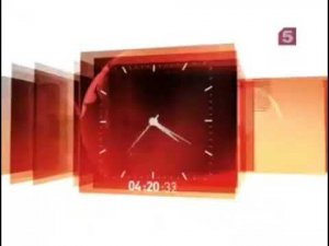 Часы Пятого канала 2011-2012 со звуком часов ТВ-6 2001-2002
