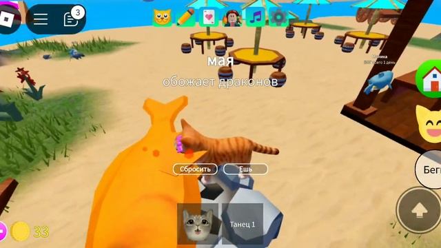 тутор в роблоксе игра с котятами как сделать большую еду!!!!