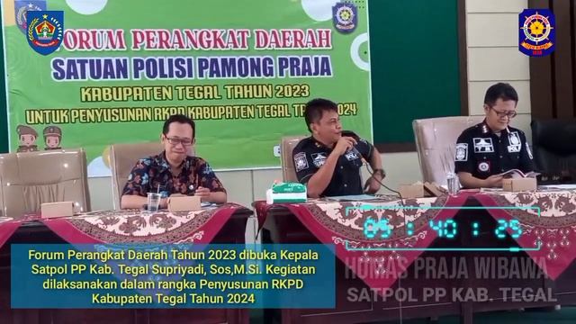 Forum Perangkat Daerah Satpol PP Kab. Tegal 2023 Digelar