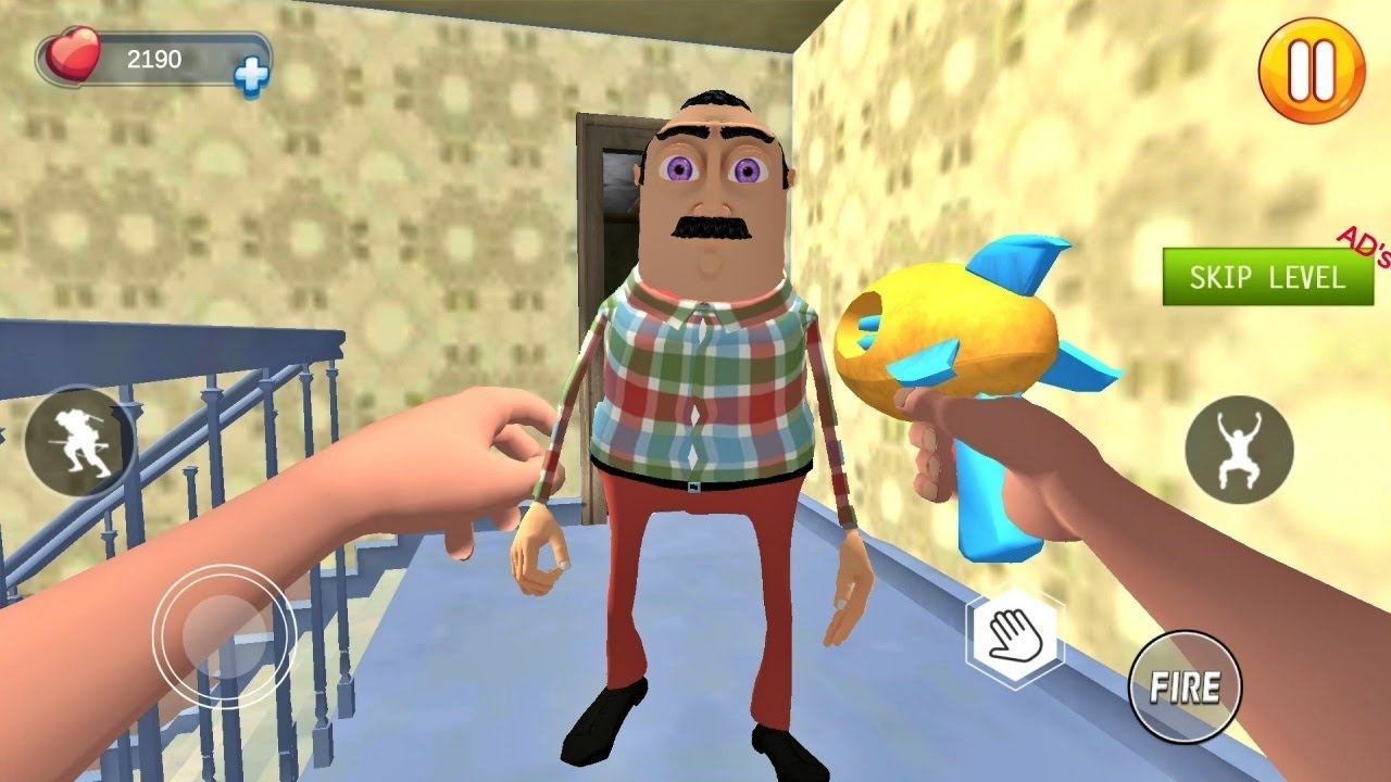 Hello Crazy Neighbor Game - New Prank LaserGun Level - Android Gameplay 2021 смотреть онлайн