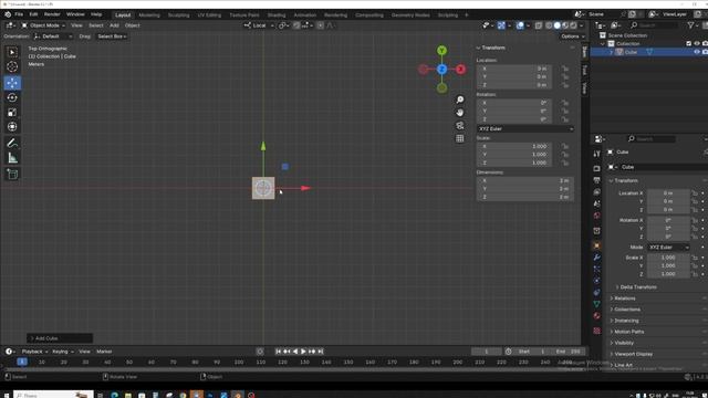Оси трансформации и опорная точка трансформации