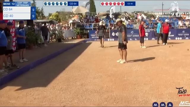 PETANQUE CHAMPIONSHIP OF FRANCE VETERANS TRIPLET 2024, CD64 vs CD40 смотреть онлайн