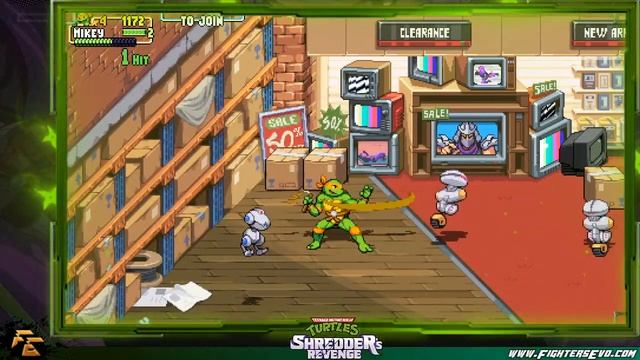 Teenage Mutant Ninja Turtles: Shredder's Revenge: Michelangelo Story Mode Game Play & Walkthrough смотреть онлайн