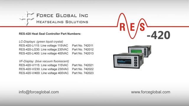 ROPEX America RES-420 Resistron Impulse Heat Seal Controller смотреть онлайн