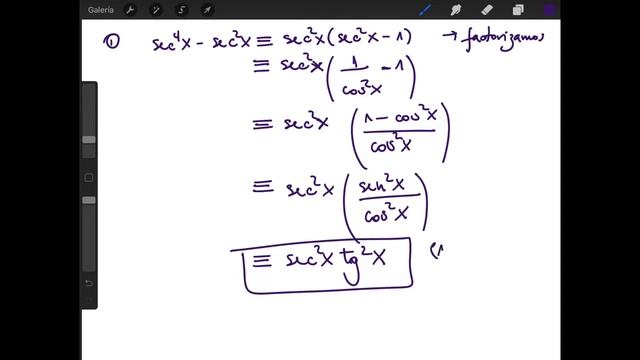 Demostración identidad trigonométrica | sec4x -sec2x = tg4x + tg2x | 2 Minutos смотреть онлайн