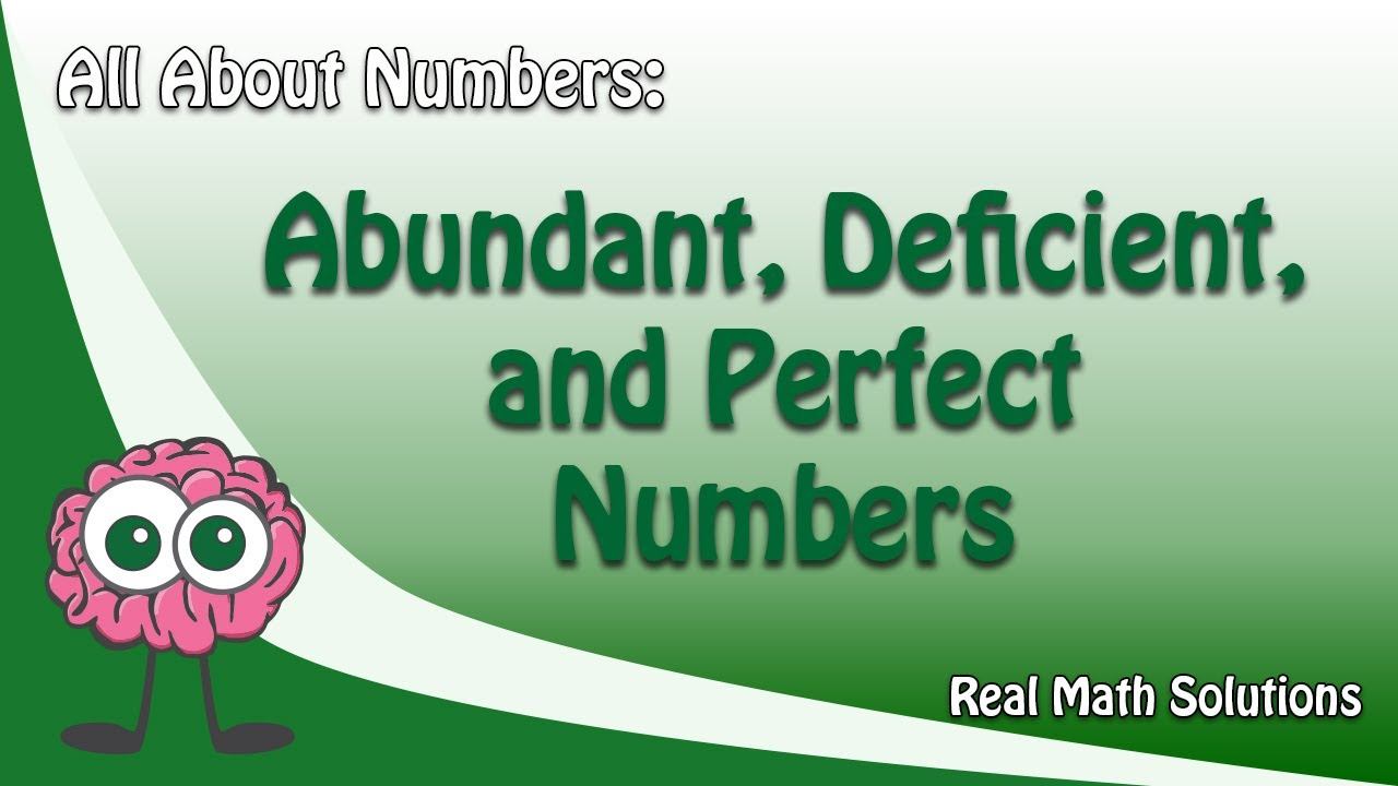 All About Numbers – Abundant, Deficient, and Perfect Numbers смотреть онлайн