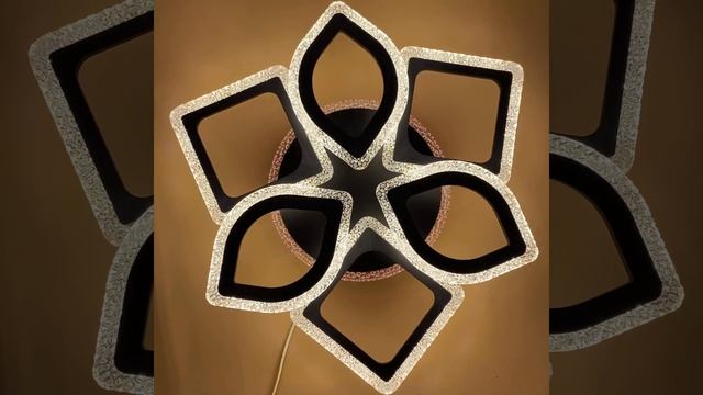 Люстра LED LANBOS 6529-3+3 BLACK, 160W, d - 64 см, цветная подсветка смотреть онлайн