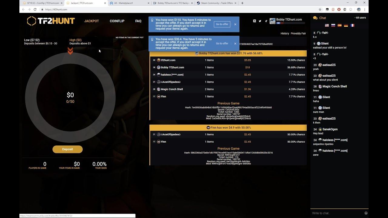 AY LOOK ANOTHER LOT OF MONEY WON FROM TF2HUNT.COM смотреть онлайн