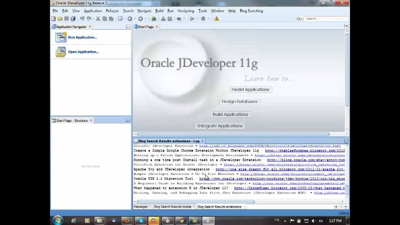 ADF Blogs Searching JDeveloper Extension