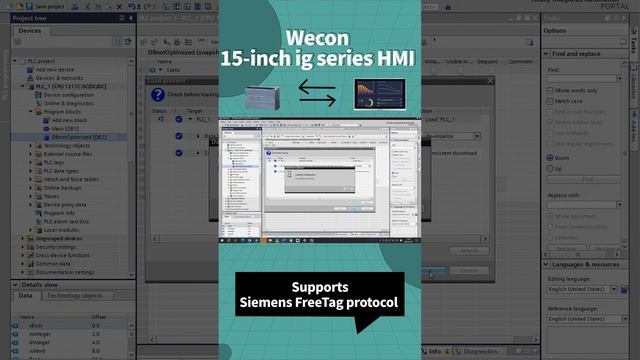 PI8150ig- Wecon 15inch ig series HMI supports Siemens FreeTag protocol смотреть онлайн