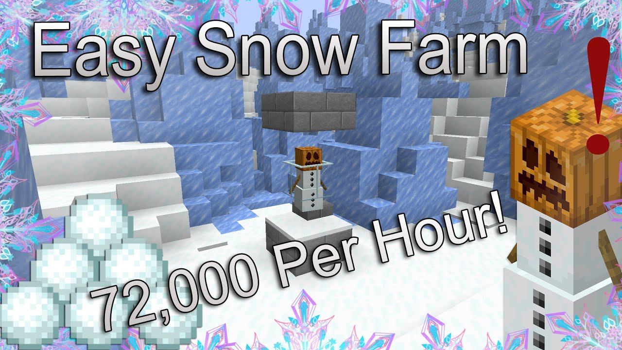 Minecraft Turtorial Easy snow farm - 72,000 Per Hour! смотреть онлайн