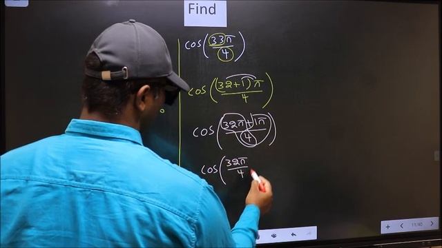 Find trigonometry angle cos(33π/4) = ? смотреть онлайн