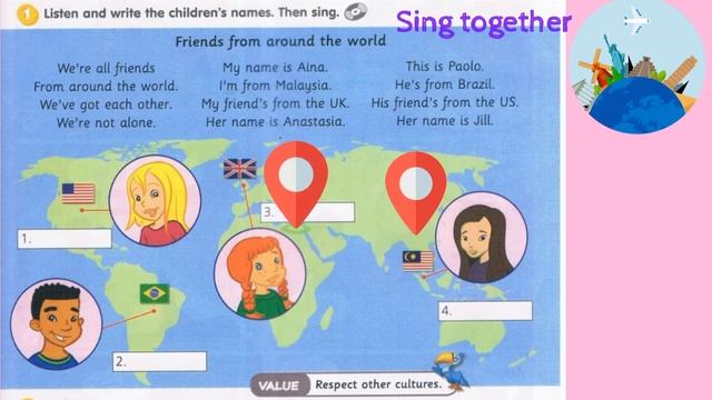 CEFR YEAR 4 : MODULE 1 (SING A SONG - FRIENDS FROM AROUND THE WORLD)