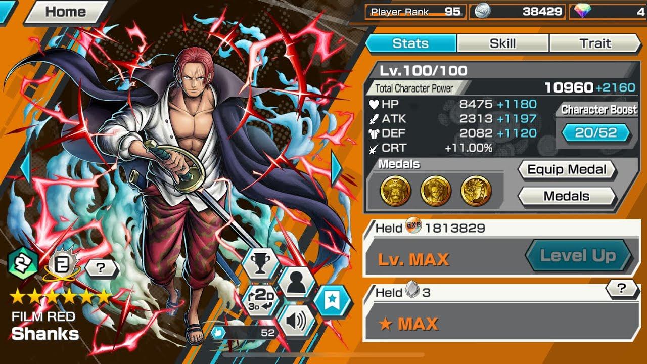 EX Film Red Shanks 6⭐️ LVL 100 Boost 2 Gameplay OPBR смотреть онлайн