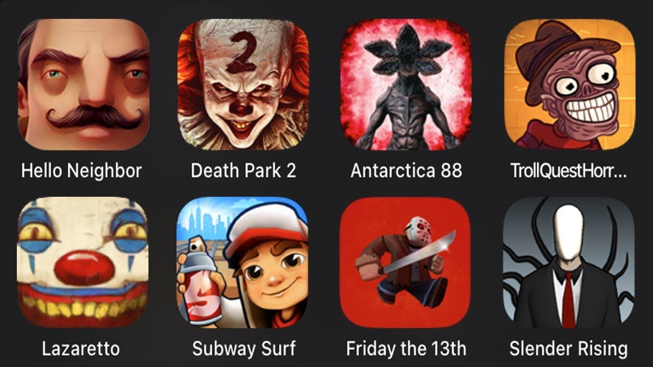 Hello Neighbor,Death Park 2,Antartica 88,Troll Quest Horror 2,Lazaretto,FridayThe13th,Slender Risin смотреть онлайн