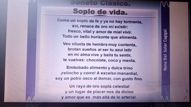 Soneto Clásico Soplo de Vida. смотреть онлайн