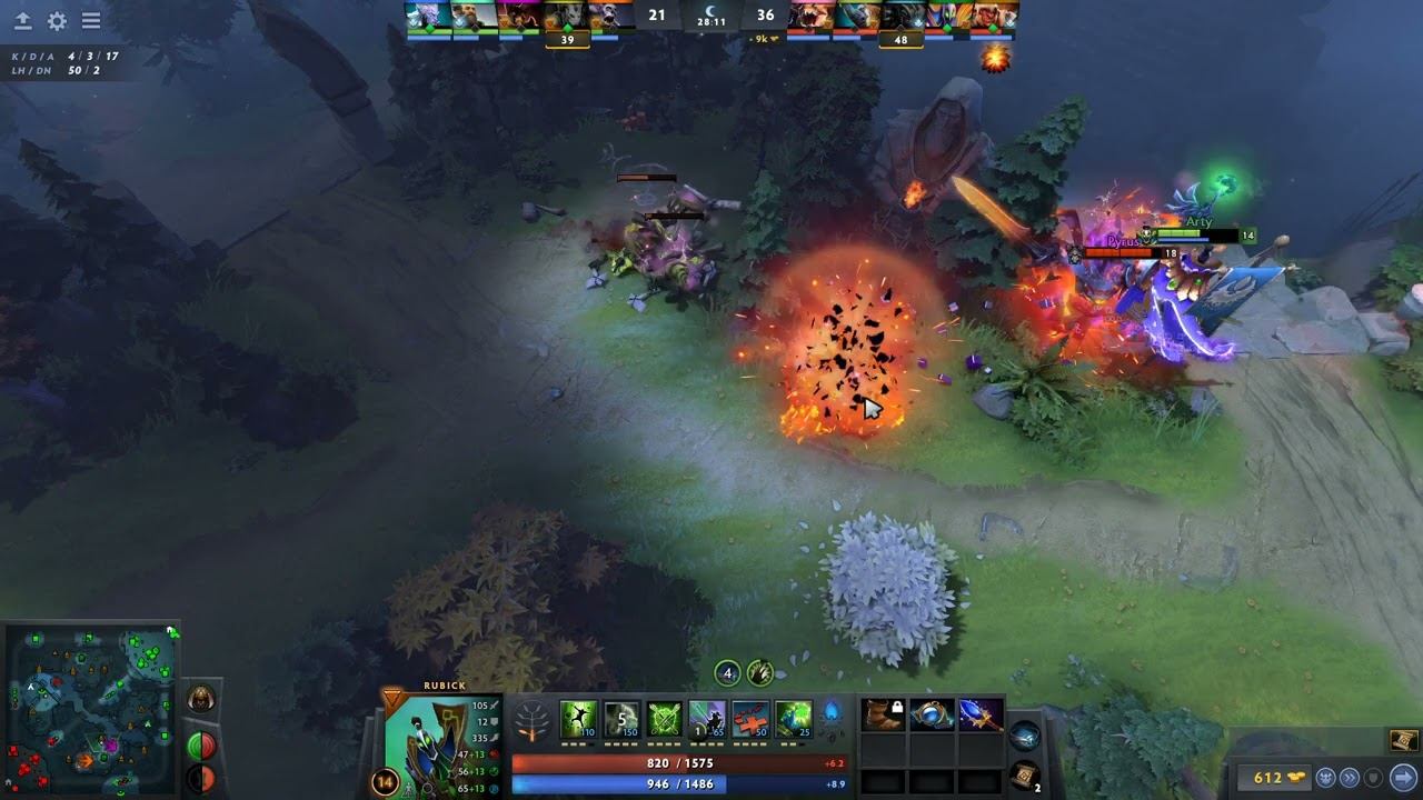 DOTA 2 - Arty Rubick Gameplay смотреть онлайн