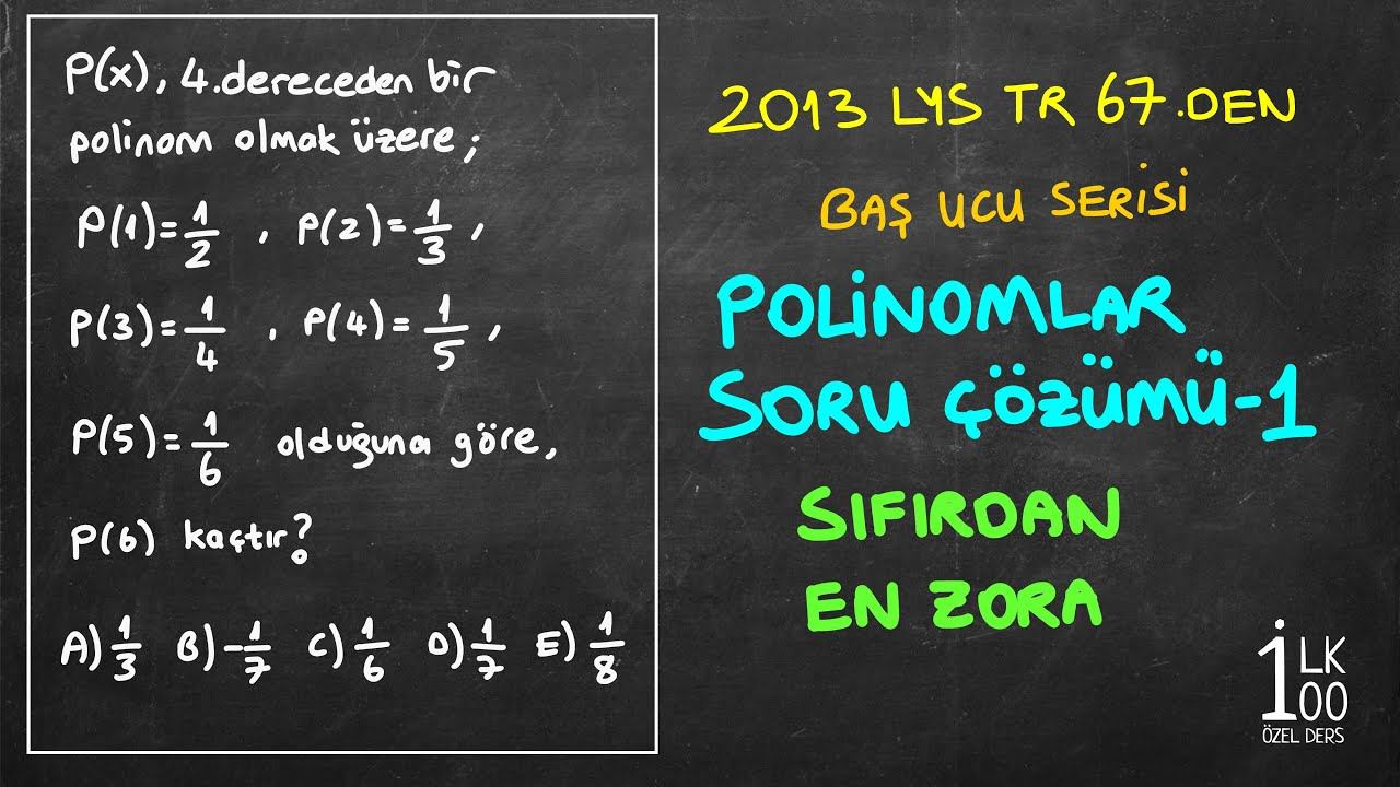 POLİNOM ZOR SORU ÇÖZÜMÜ - Tüm Polinom Sorularını Yaptıracak Seri - İLK 100 - BAŞ UCU 3 смотреть онлайн