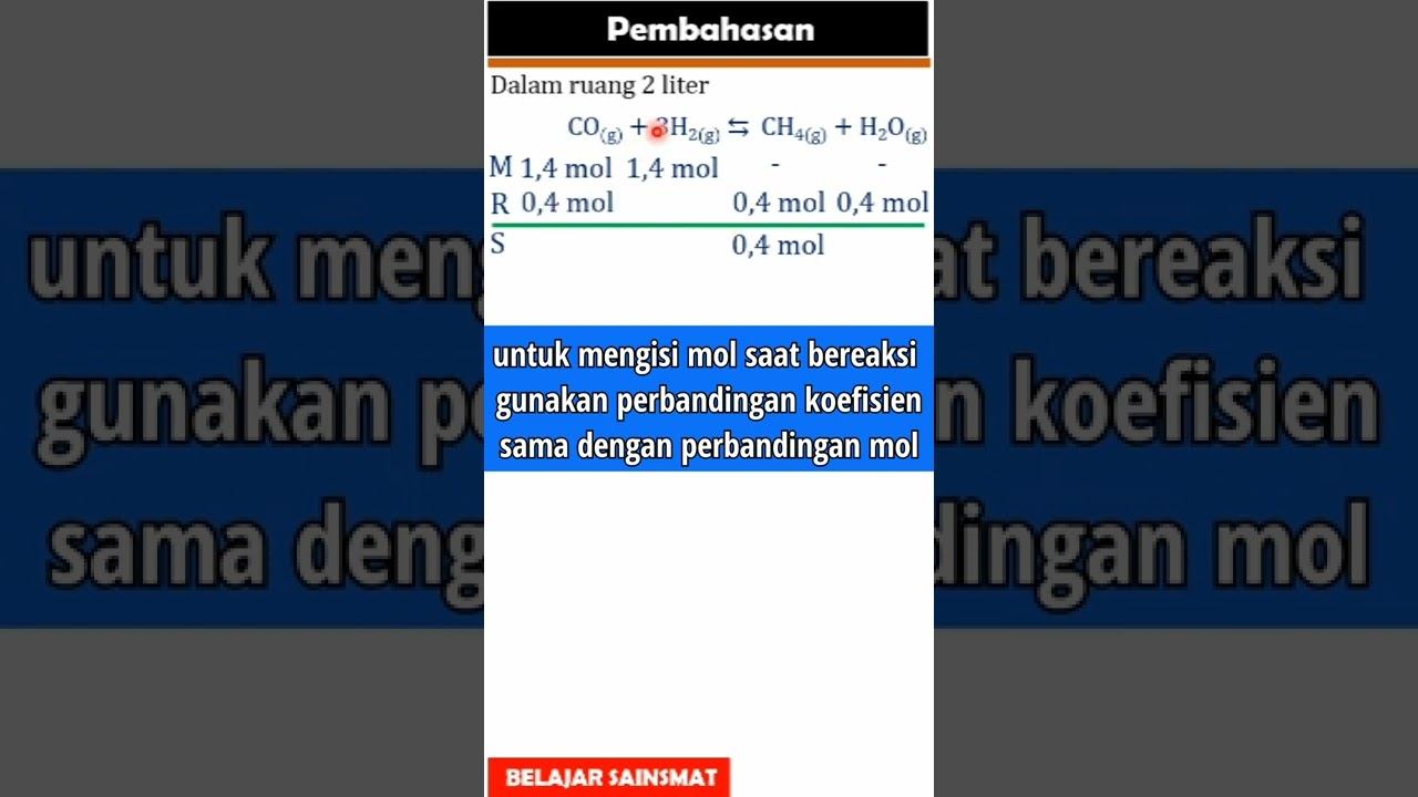 Pembahasan Ulangan/PAS Kimia XI. Cara Menghitung Tetapan Kesetimbangan Kc (#Short) смотреть онлайн