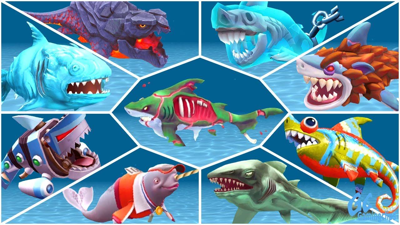 ALL SPECIAL SHARKS vs Zombie Sharks! Hungry Shark Evolution смотреть онлайн