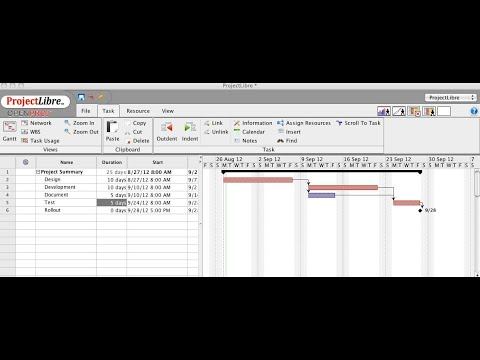 ProjectLibre: Scheduling constraints, precedence relationships & Forward/Reverse project schedulin смотреть онлайн