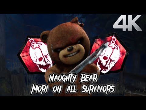 Dead by Daylight | Naughty Bear Mori on all Survivors | 4K смотреть онлайн