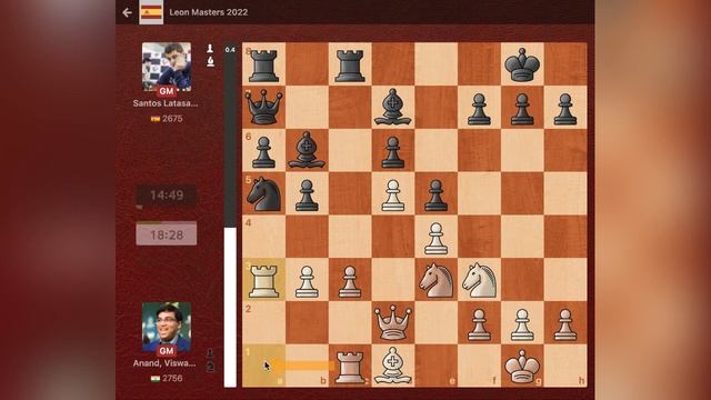 MENANG DENGAN TEKNIK ALEKHINE GUN! ANAND VS SANTOS LATASA, JAIME - Leon Masters 2022 смотреть онлайн
