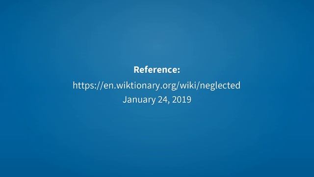 Neglected | Meaning of neglected 📖 📖 📖 смотреть онлайн