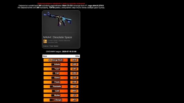 Slimi CS:GO GIVEAWAY laimėtojas [blatata ツ] (M4A4 | Desolate Space) смотреть онлайн