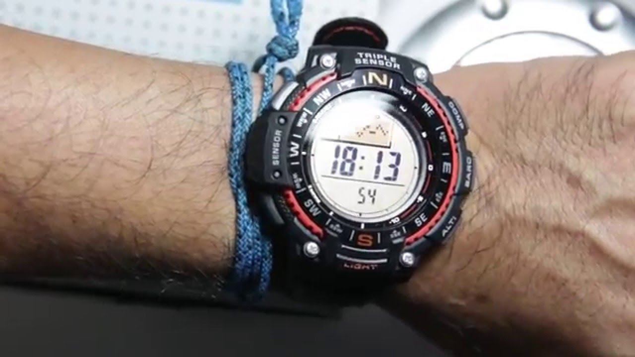 Casio outgear TRIPLE SENSOR SGW -1000B-4A смотреть онлайн