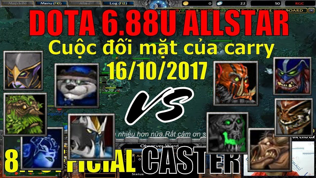 Dota 1 Gameplay - Cuộc đối đầu của các carry - Dota 6.88U 16/10/2017 смотреть онлайн