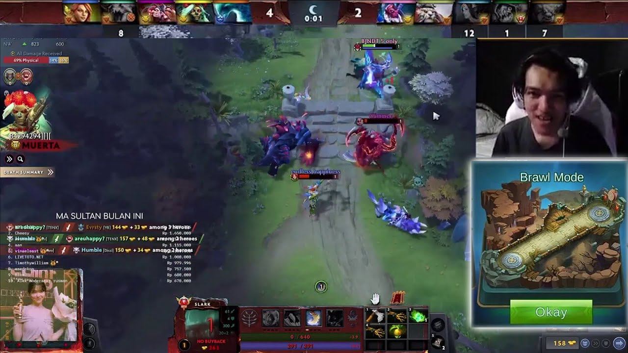 DoTA 2 Brawl Mode - 8 Kill di Menit 0 смотреть онлайн