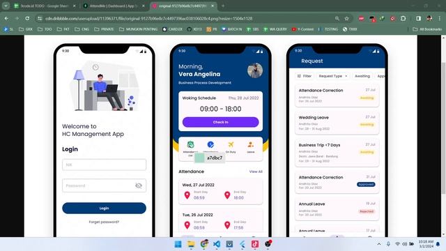 Slicing UI - Dashboard Absensi Online