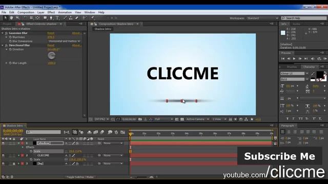 Create a Realistic Shadow Text Effect Intro in After Effects CS6 смотреть онлайн