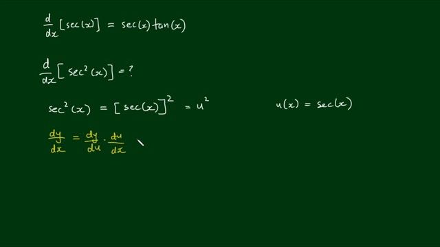 What is the derivative of sec^2(x)? - d/dx[sec^2(x)] смотреть онлайн