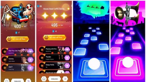 Choo choo Charles vs House Head vs Train Thomas Exe vs Siren Head I Tiles Hop EDM Rush Music Games