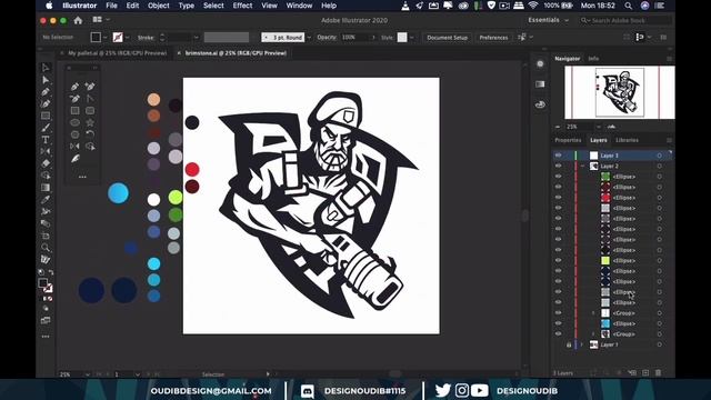 Esports Mascot Logo In Illustrator - Valorant Brimstone (Speed Art) смотреть онлайн