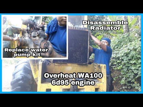 Part 1 Overheat Loader WA100 6d95 Engine | Overhaul Radiator|Replace Water Pump Kit | NOEL CERVANTE смотреть онлайн