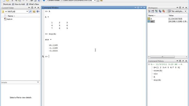 Matlab - Sect 47 - Matrix Norm, EigenValues, and the Characteristic Polynomial смотреть онлайн