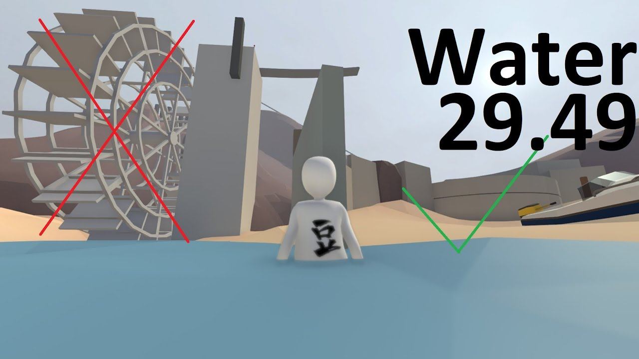 Human: Fall Flat - Water Speedrun - 29.49 (New Trick)