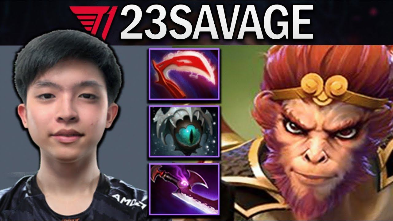 T1.23SAVAGE MONKEY KING WITH 21 KILLS - DOTA 2 7.30 PRO GAMEPLAY смотреть онлайн