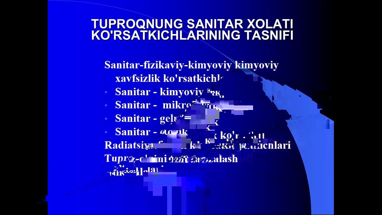Aholi yashash joylarida tuproq gigiyenasi смотреть онлайн