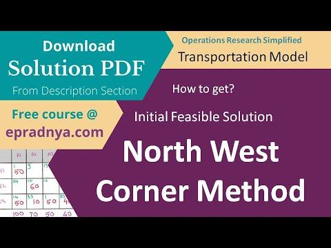 North West Corner method transportation problem | NWC Method | Solution PDF смотреть онлайн