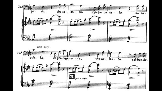 ROSSINI " Una voce m'ha colpito " L'inganno felice (piano accompaniment with score karaoke) basso смотреть онлайн