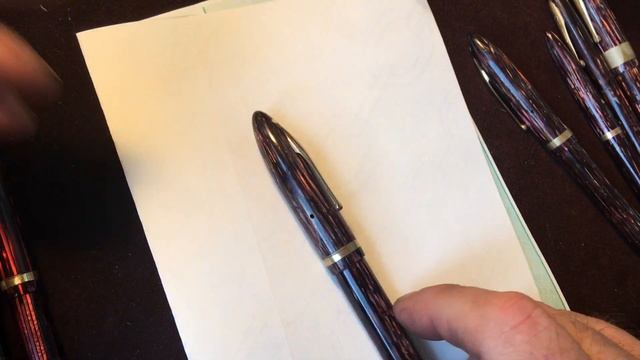 Sheaffer Roseglow and Carmine Colors and Wahl metal pens смотреть онлайн