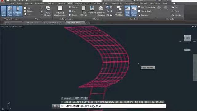Unfold Surface Inside AutoCAD смотреть онлайн